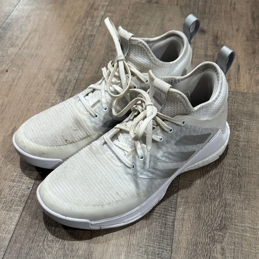 Adidas Men's White and Gray Sneakers - Picture 1 of 5